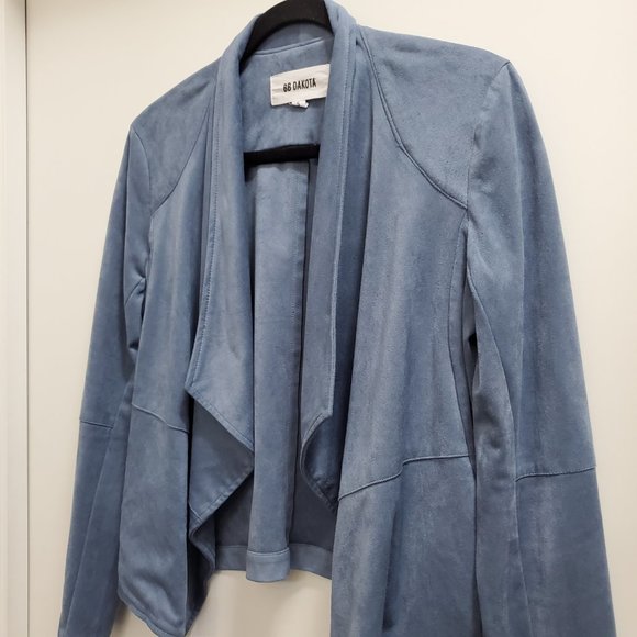 BB Dakota Faux Suede Waterall-Style Jacket Size S - Picture 2 of 7